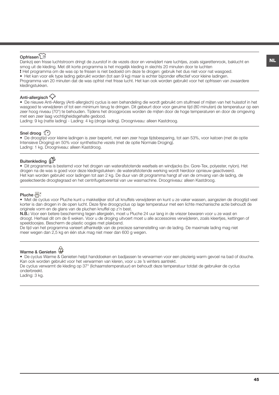 Hotpoint Ariston AQC9 4F5 T-Z1 (EU) User Manual | Page 45 / 72