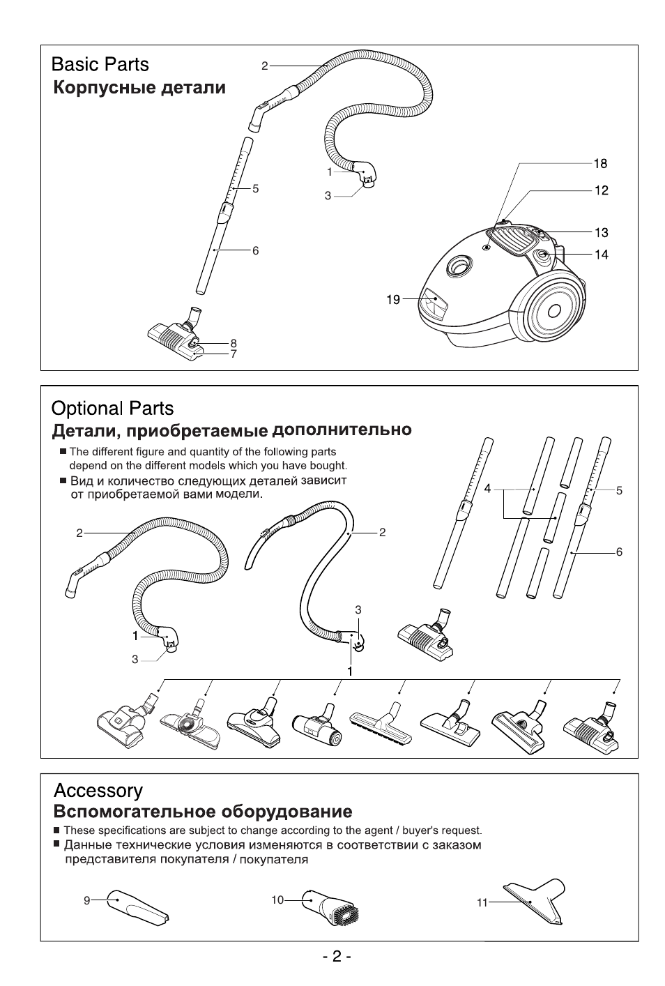 LG VC38261S User Manual | Page 3 / 17