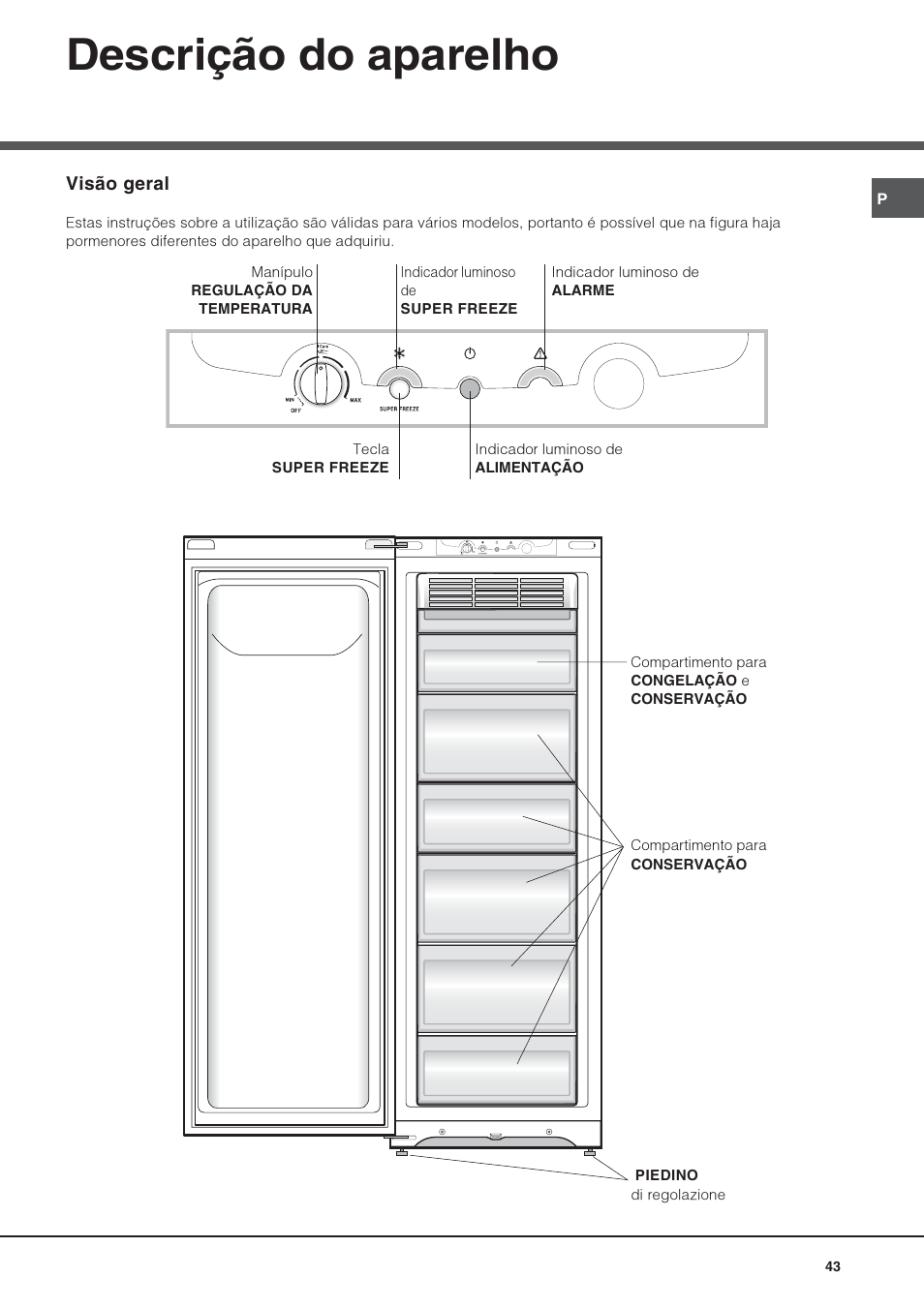 Descrição do aparelho | Hotpoint Ariston UPS 1722 F J-HA User Manual | Page 43 / 80