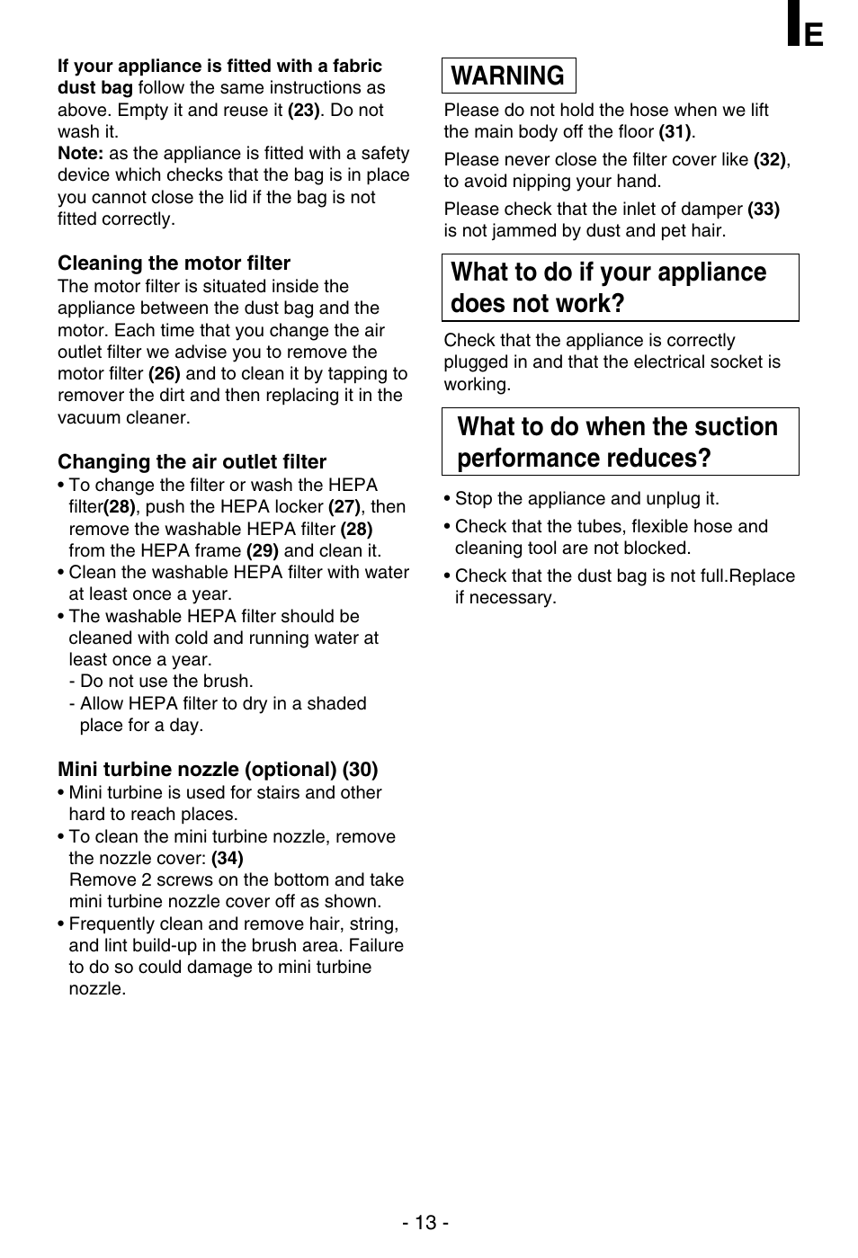 LG VC39172H User Manual | Page 13 / 16