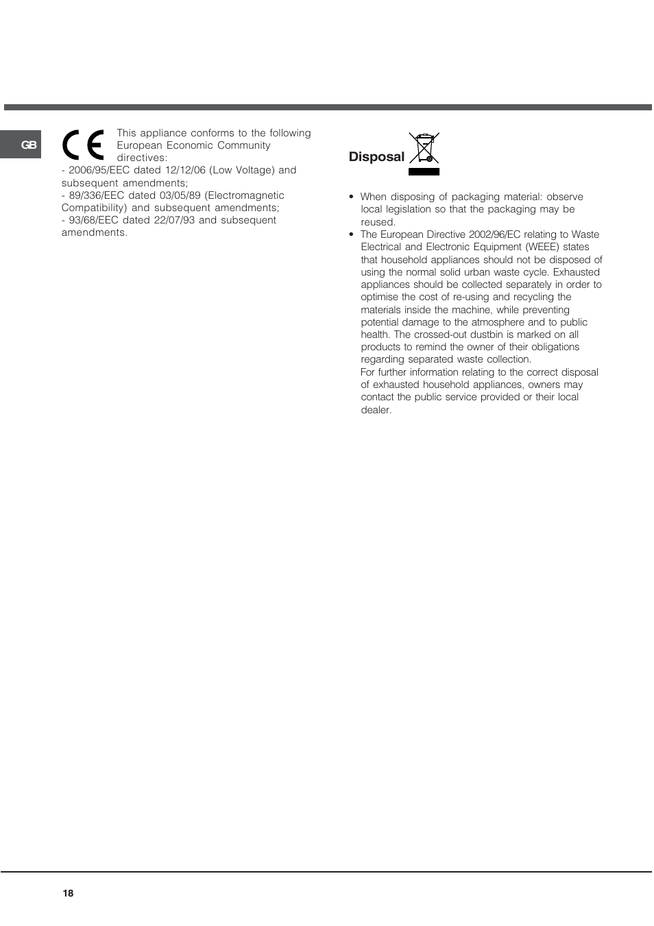 Disposal | Hotpoint Ariston KRH 642 DO X User Manual | Page 18 / 36