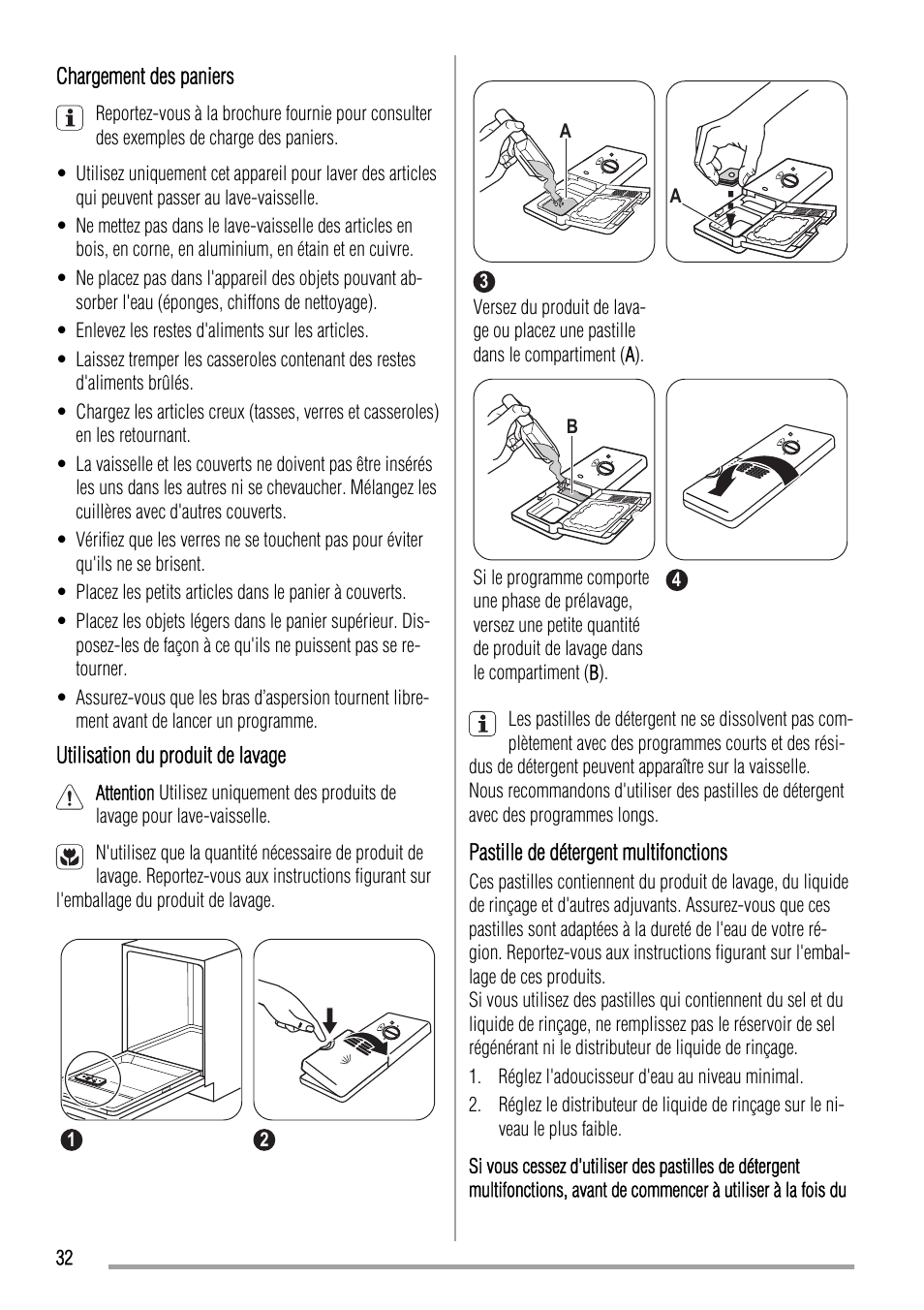 Zanussi ZDI11002WA User Manual | Page 32 / 52
