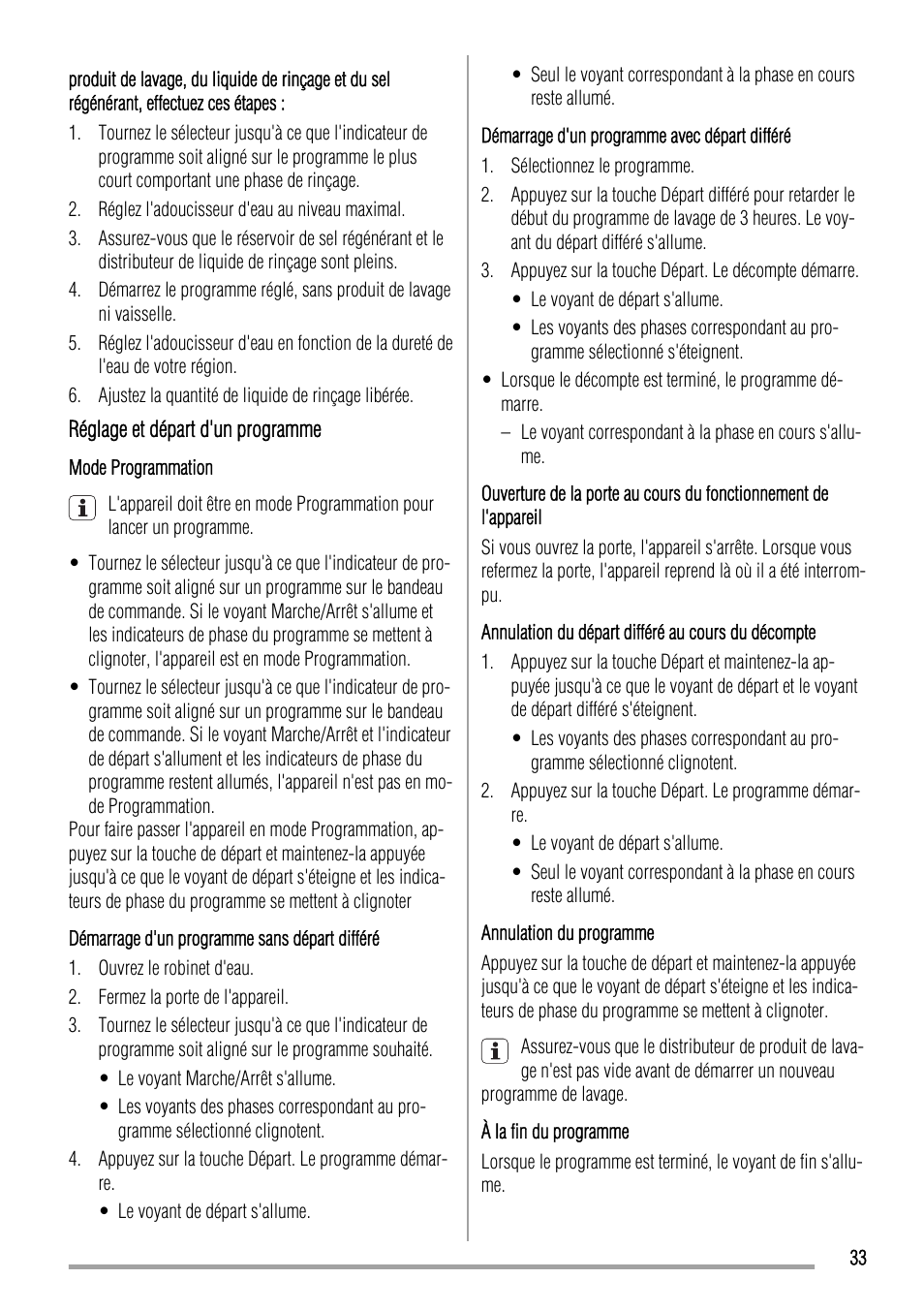 Zanussi ZDI11002WA User Manual | Page 33 / 52