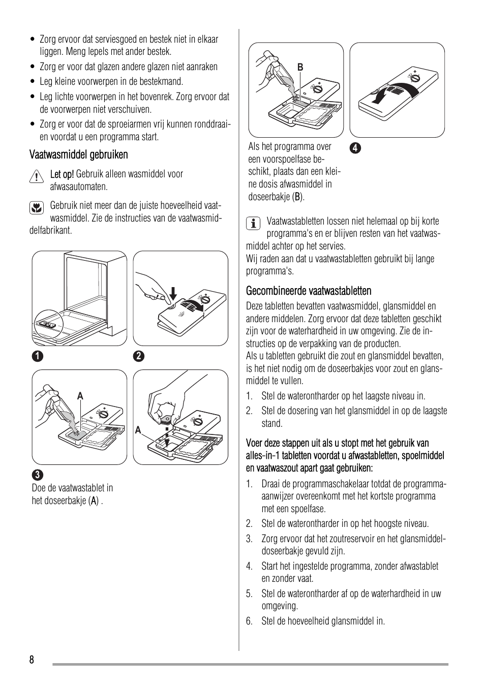 Zanussi ZDI11002WA User Manual | Page 8 / 52