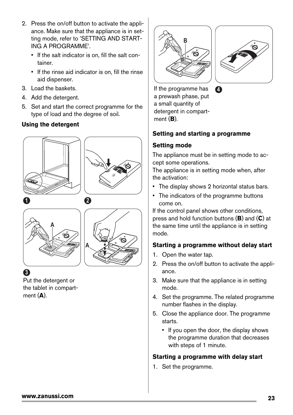 Zanussi ZDT16003FA User Manual | Page 23 / 60