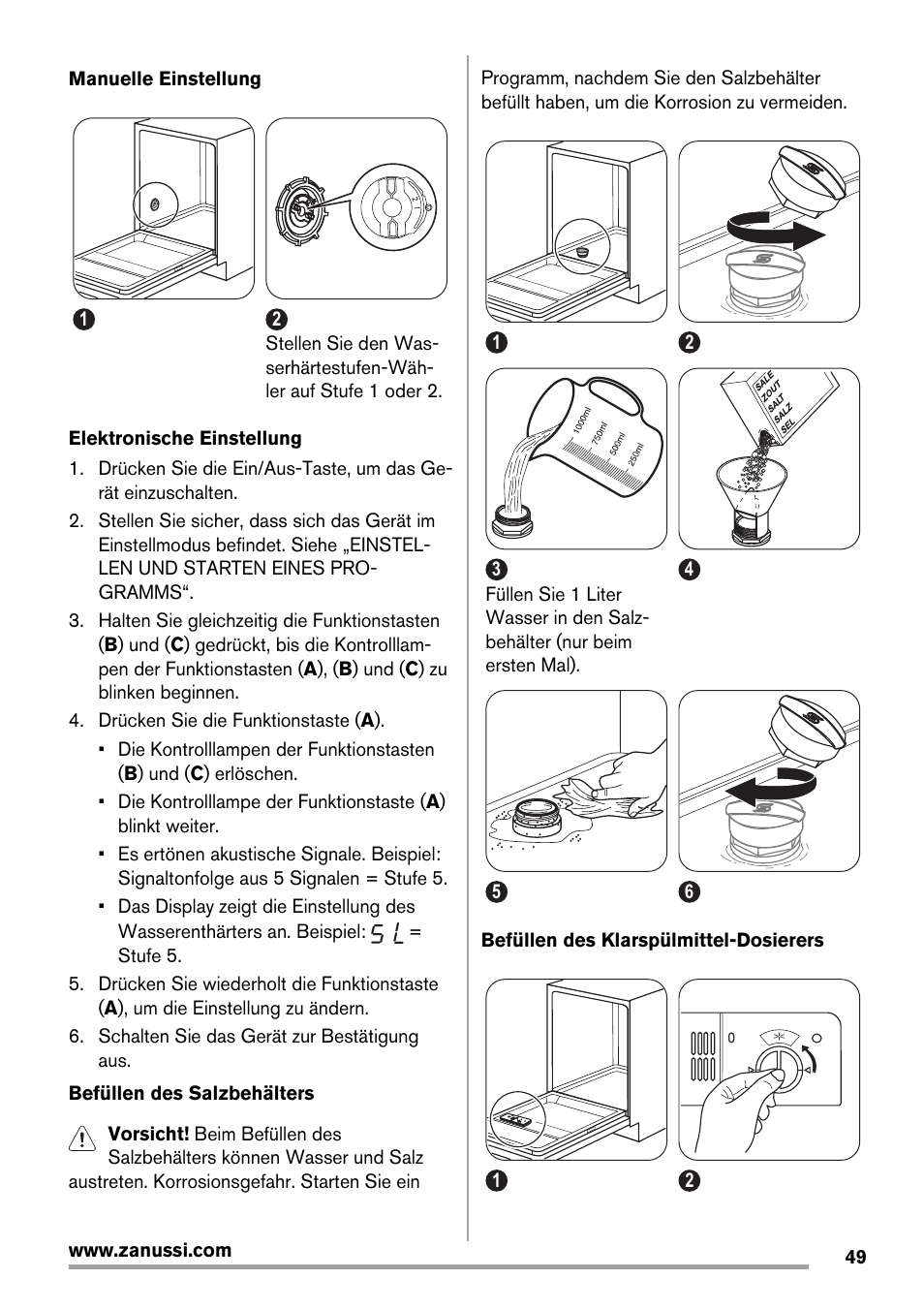 Zanussi ZDT16003FA User Manual | Page 49 / 60