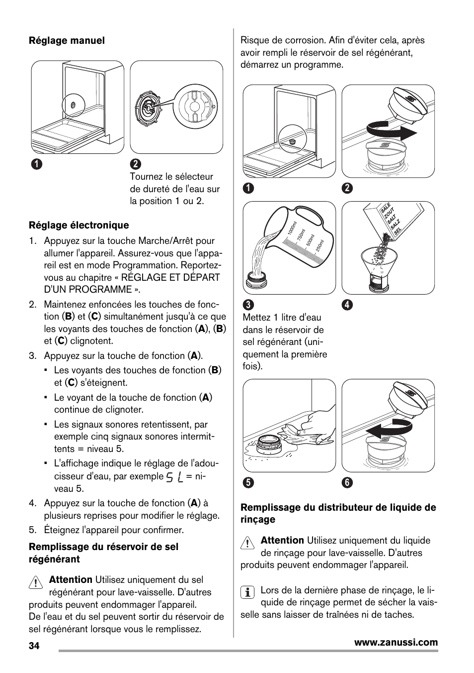 Zanussi ZDT16011FA User Manual | Page 34 / 72