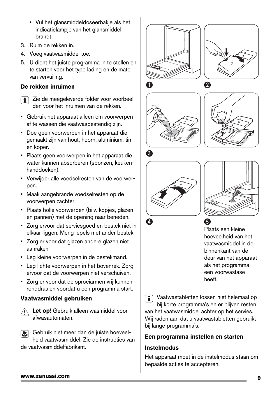 Zanussi ZDT16011FA User Manual | Page 9 / 72