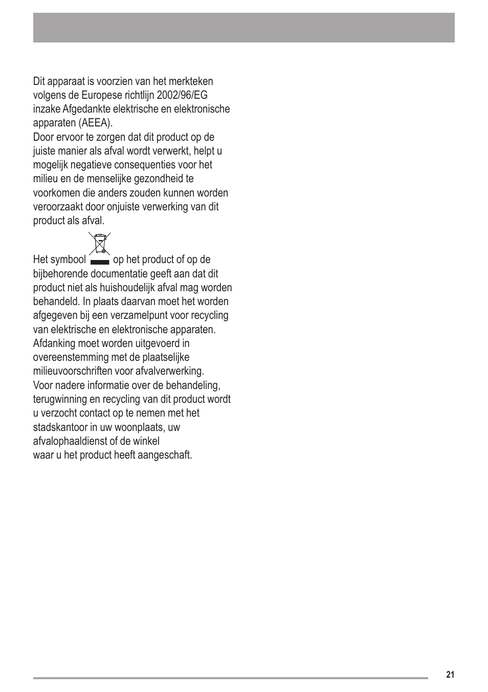 Zanussi ZHC6121X User Manual | Page 21 / 72