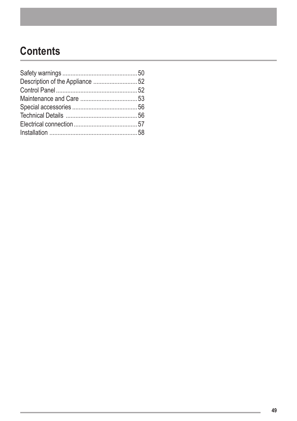 Zanussi ZHC6121X User Manual | Page 49 / 72