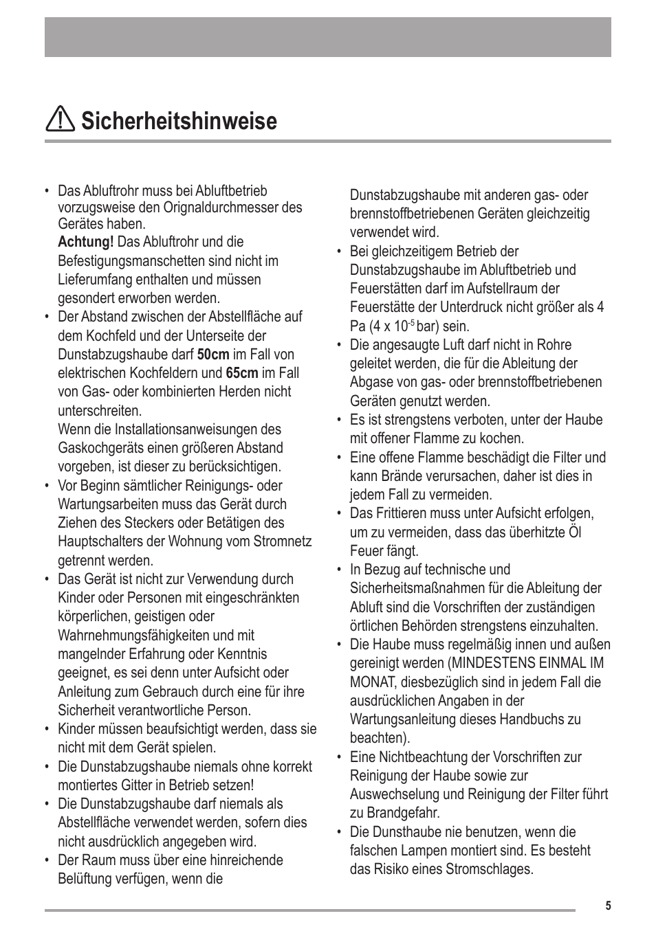 Sicherheitshinweise | Zanussi ZHC6121X User Manual | Page 5 / 72