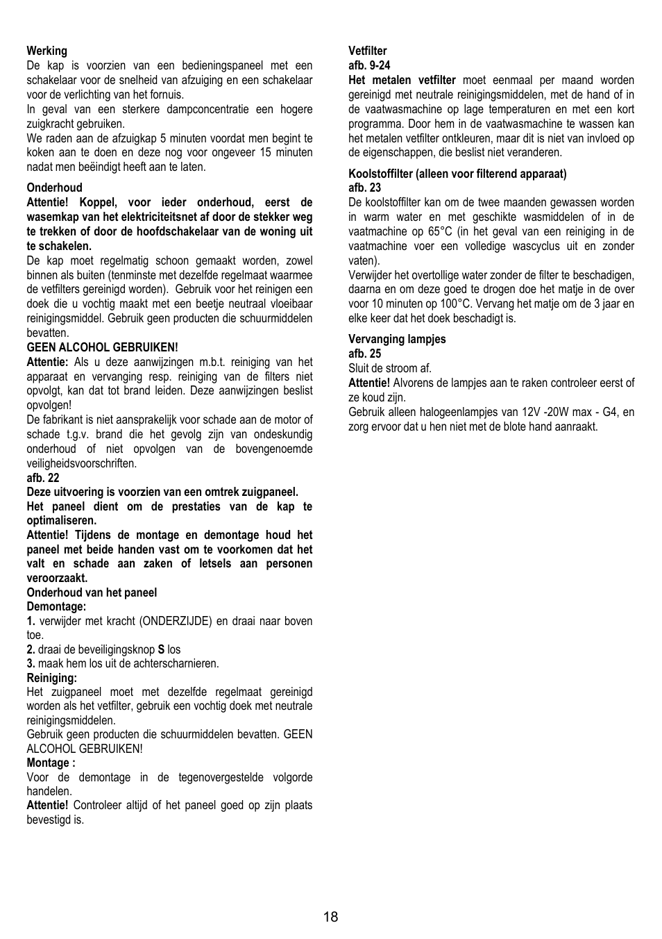 Zanussi ZHC86540XA User Manual | Page 18 / 72