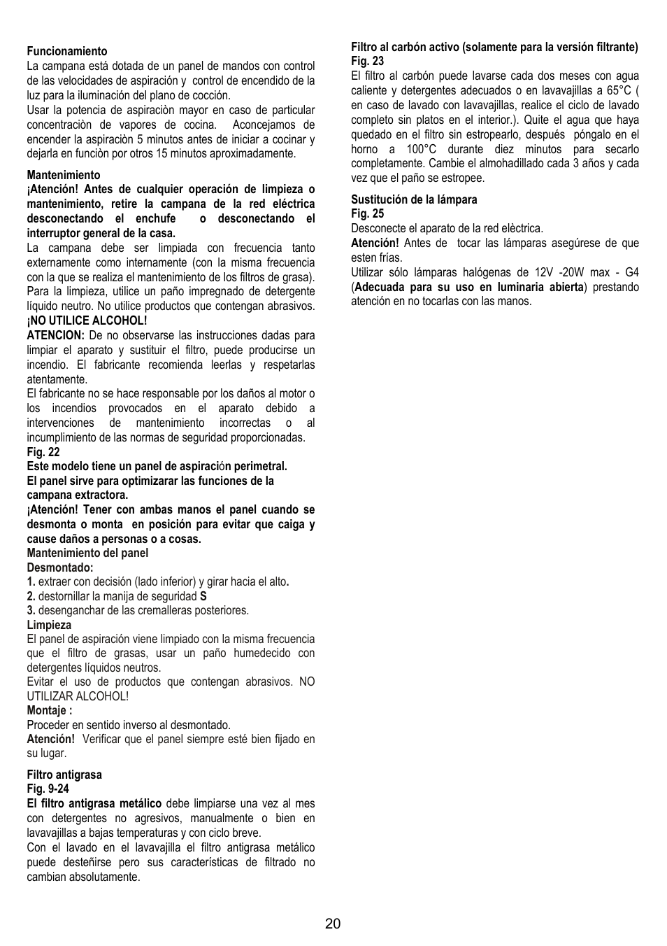 Zanussi ZHC86540XA User Manual | Page 20 / 72