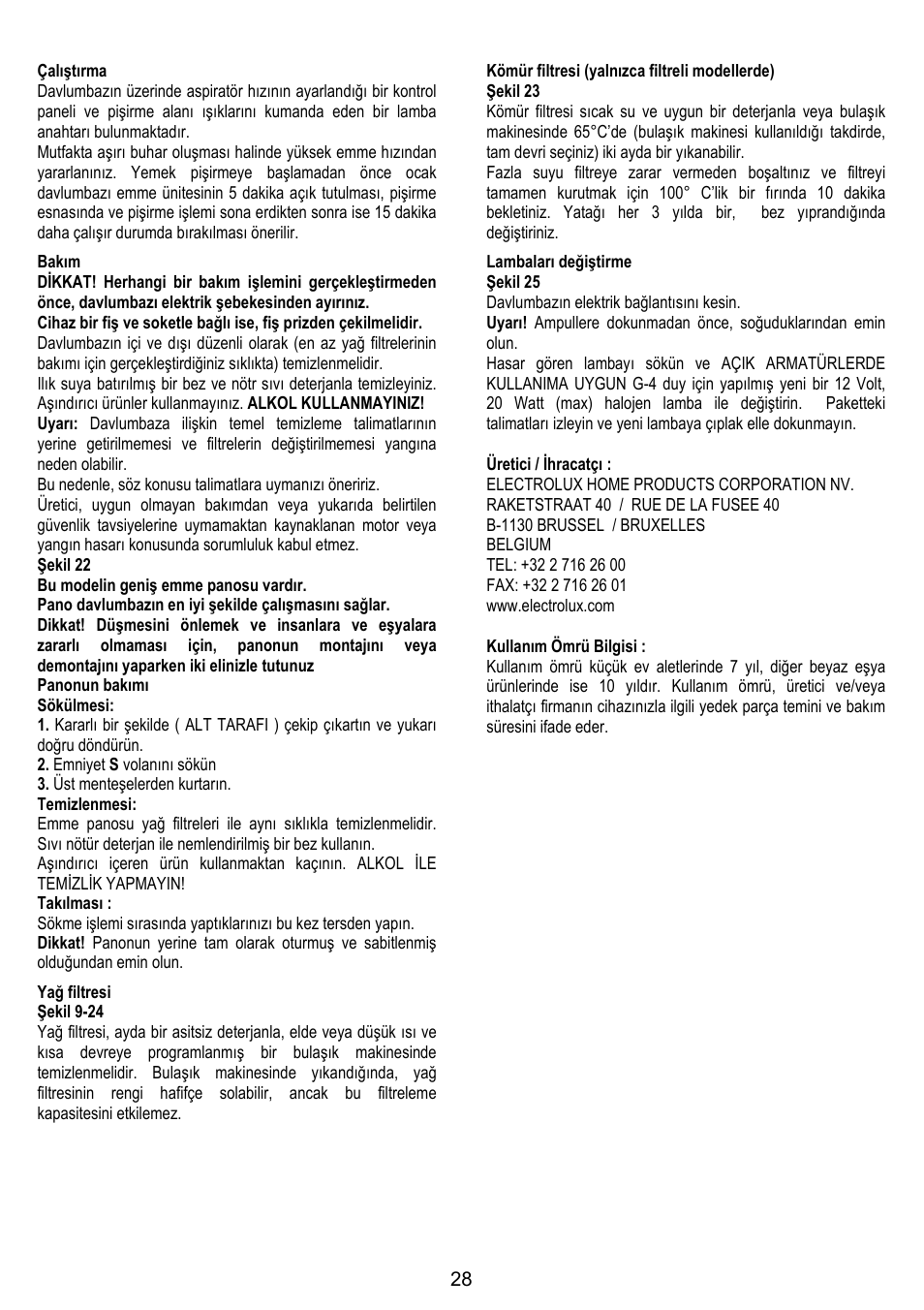 Zanussi ZHC86540XA User Manual | Page 28 / 72