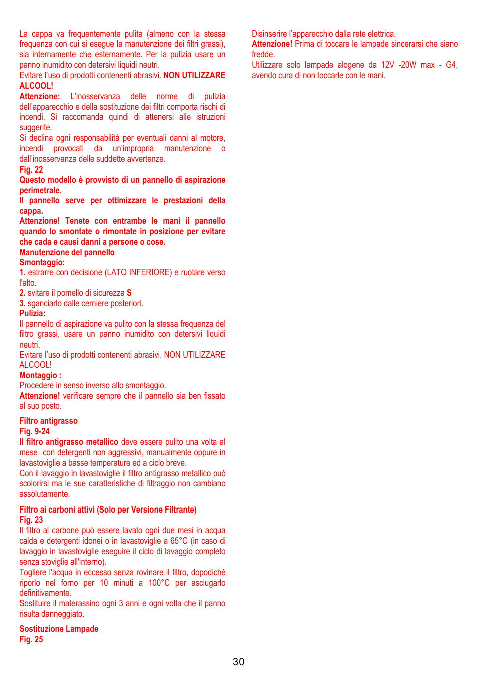 Zanussi ZHC86540XA User Manual | Page 30 / 72