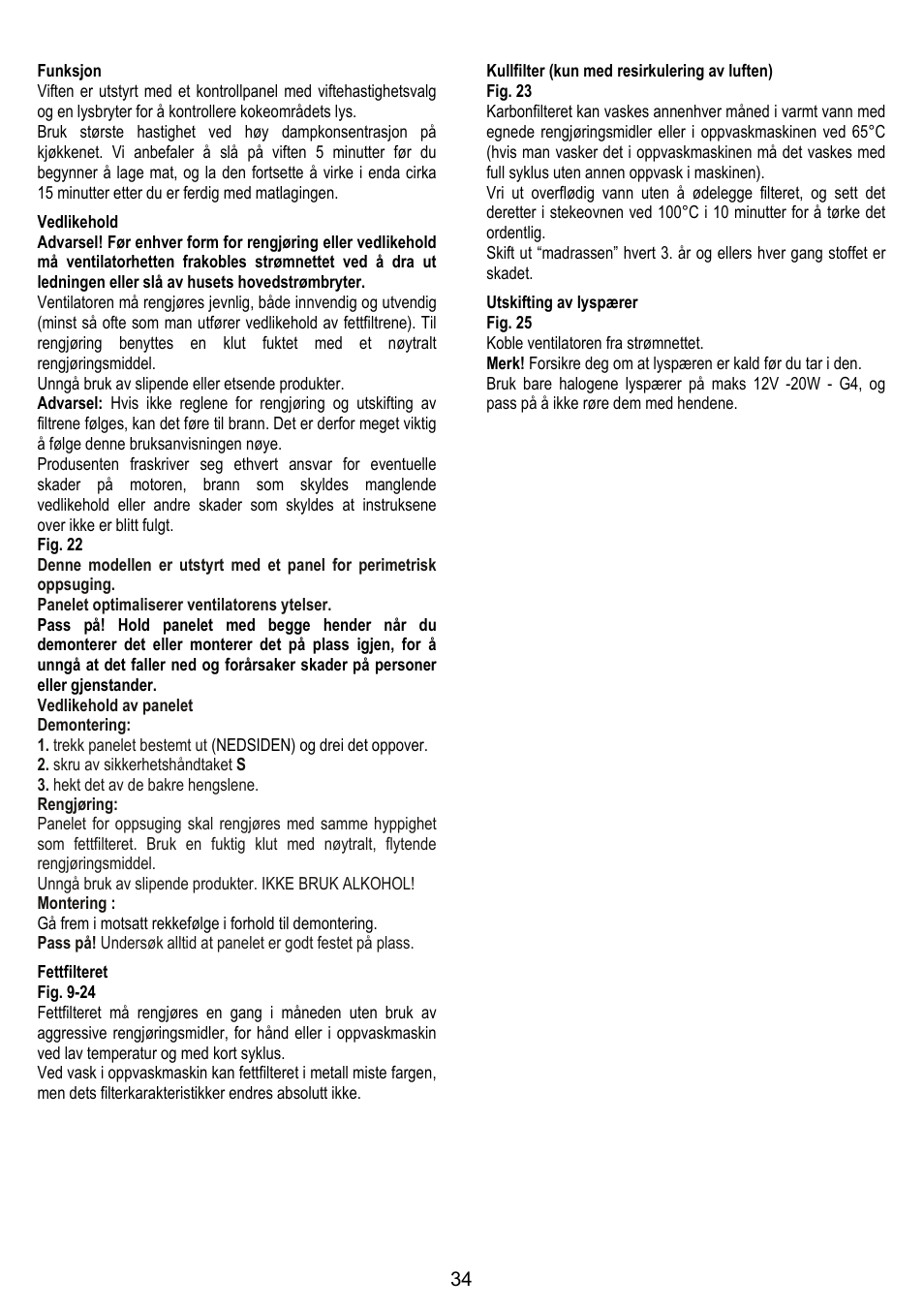 Zanussi ZHC86540XA User Manual | Page 34 / 72