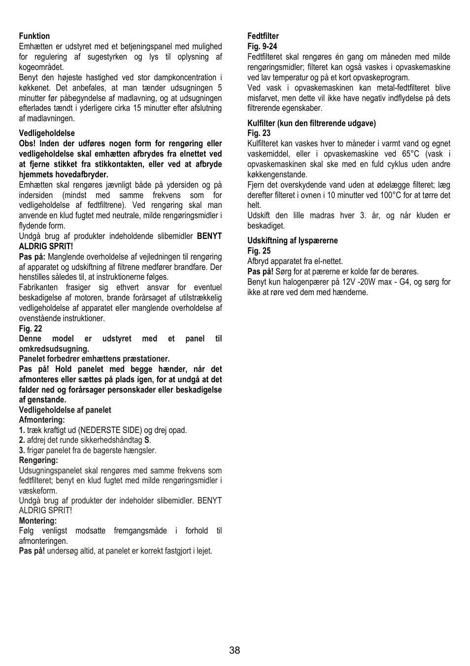Zanussi ZHC86540XA User Manual | Page 38 / 72
