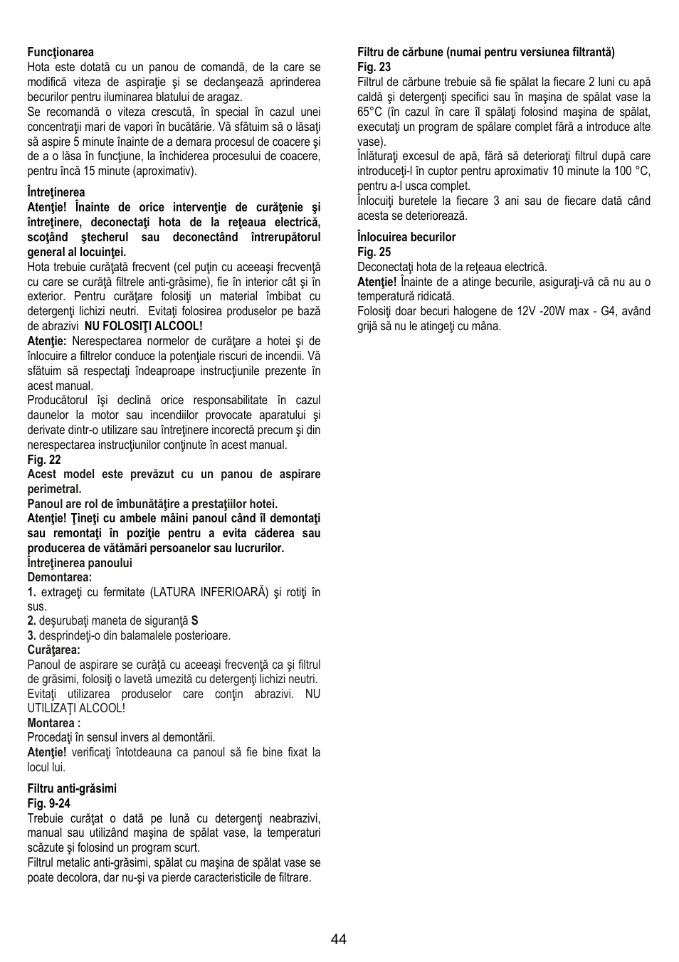Zanussi ZHC86540XA User Manual | Page 44 / 72