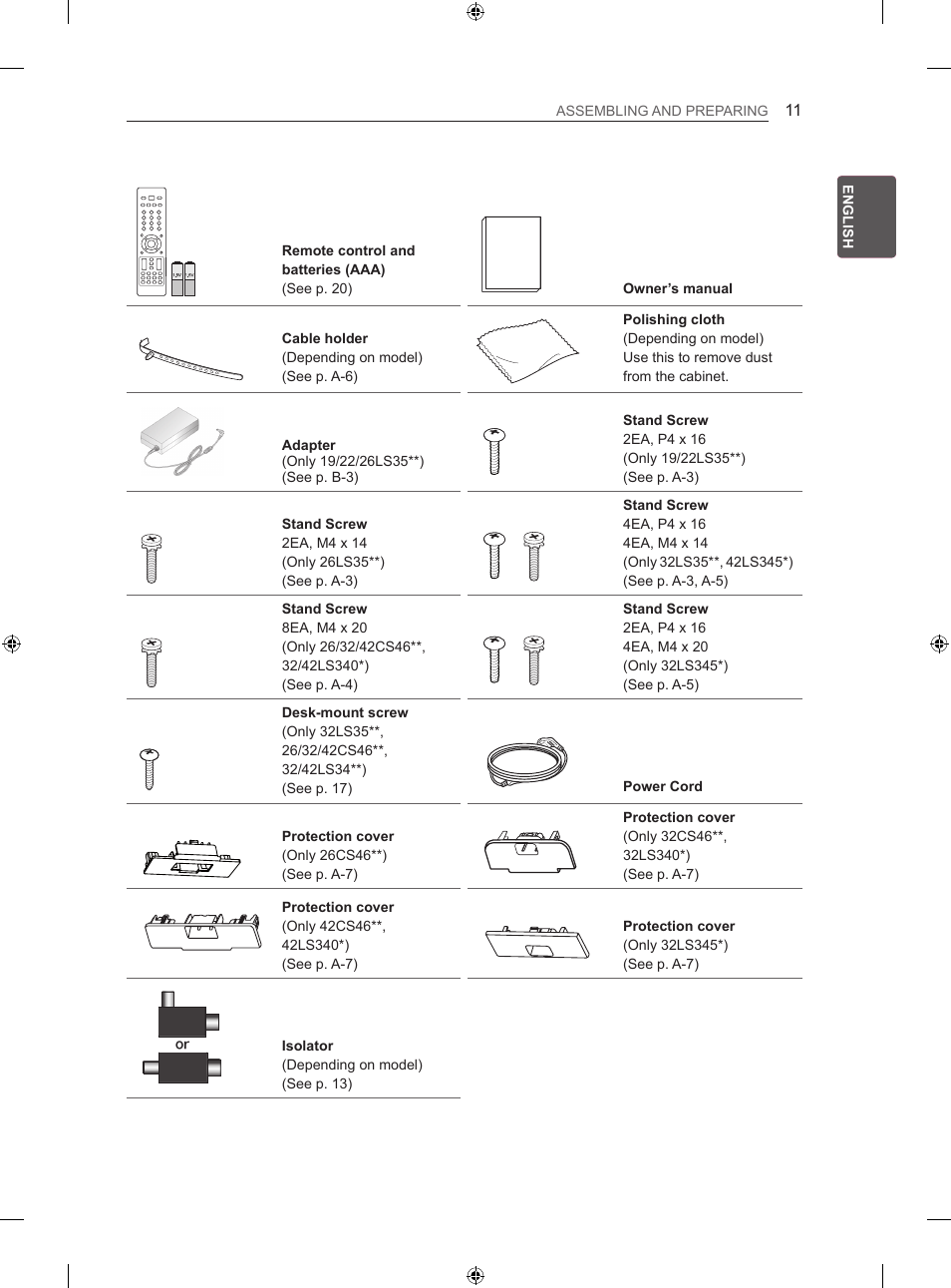 LG 26LS3500 User Manual | Page 21 / 214