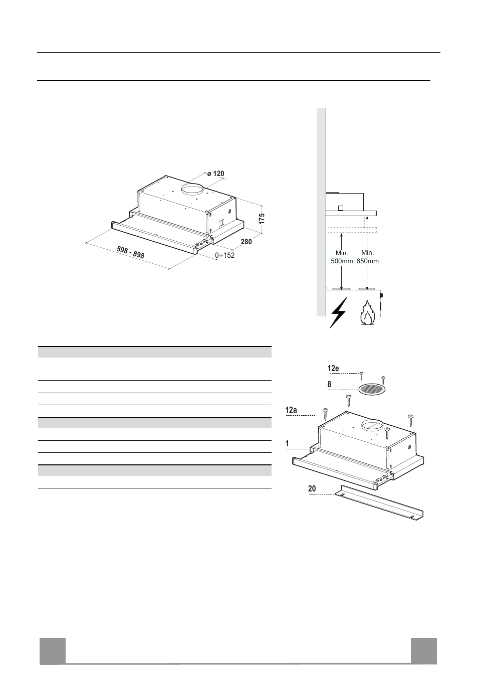 Characteristics, En 1 1 11, Dimensions | Components | Zanussi ZHP615X User Manual | Page 11 / 40