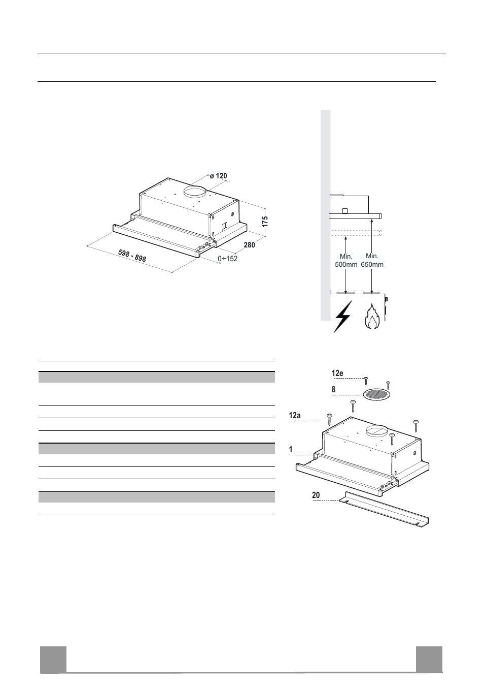 Caratteristiche, It 4 4, Ingombro | Componenti | Zanussi ZHP615X User Manual | Page 4 / 40