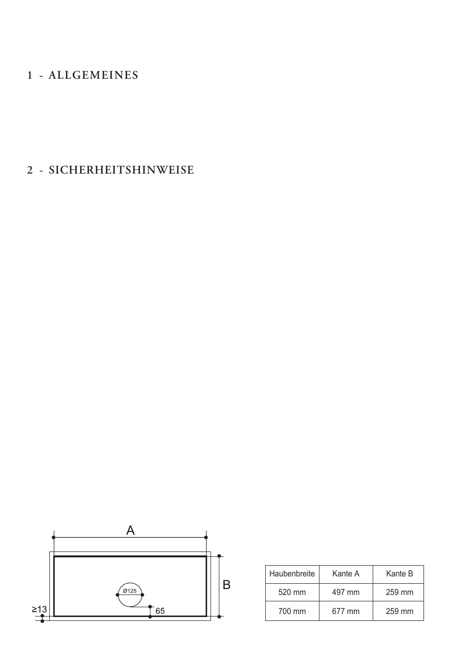 Teil 1 - montagehinweise | Zanussi ZHG511G User Manual | Page 3 / 16