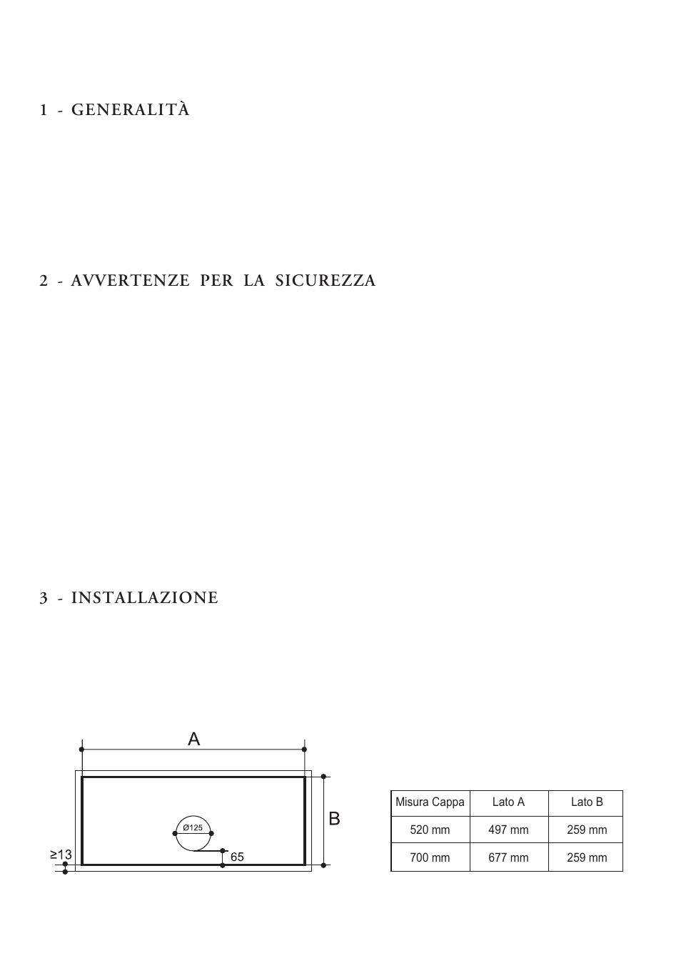 Parte 1ª - istruzioni per l’installazione | Zanussi ZHG511G User Manual | Page 7 / 16