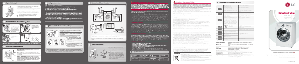 LG F1203FD User Manual | 2 pages