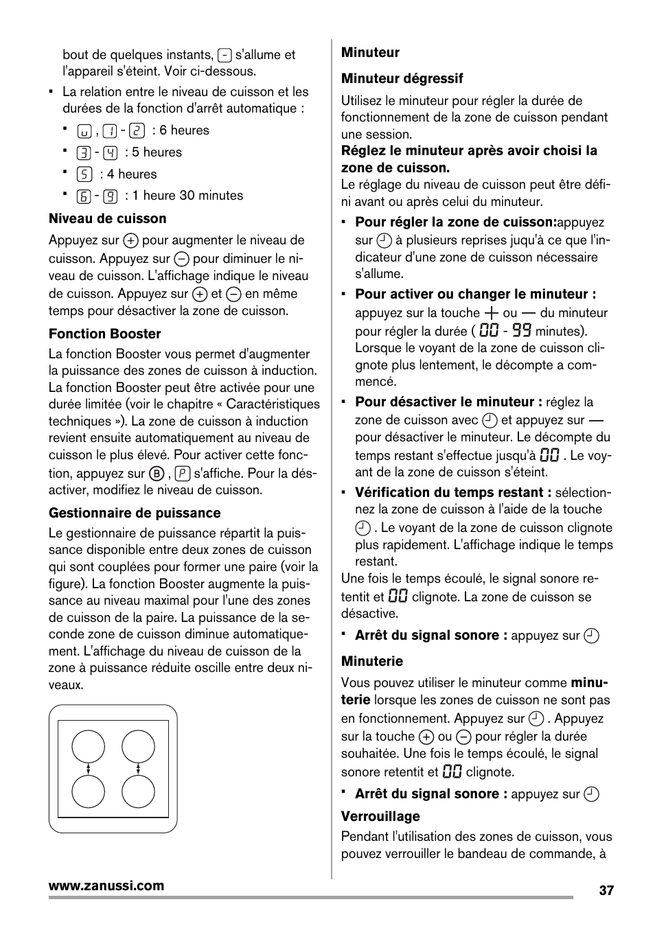 Zanussi ZIT64X User Manual | Page 37 / 64