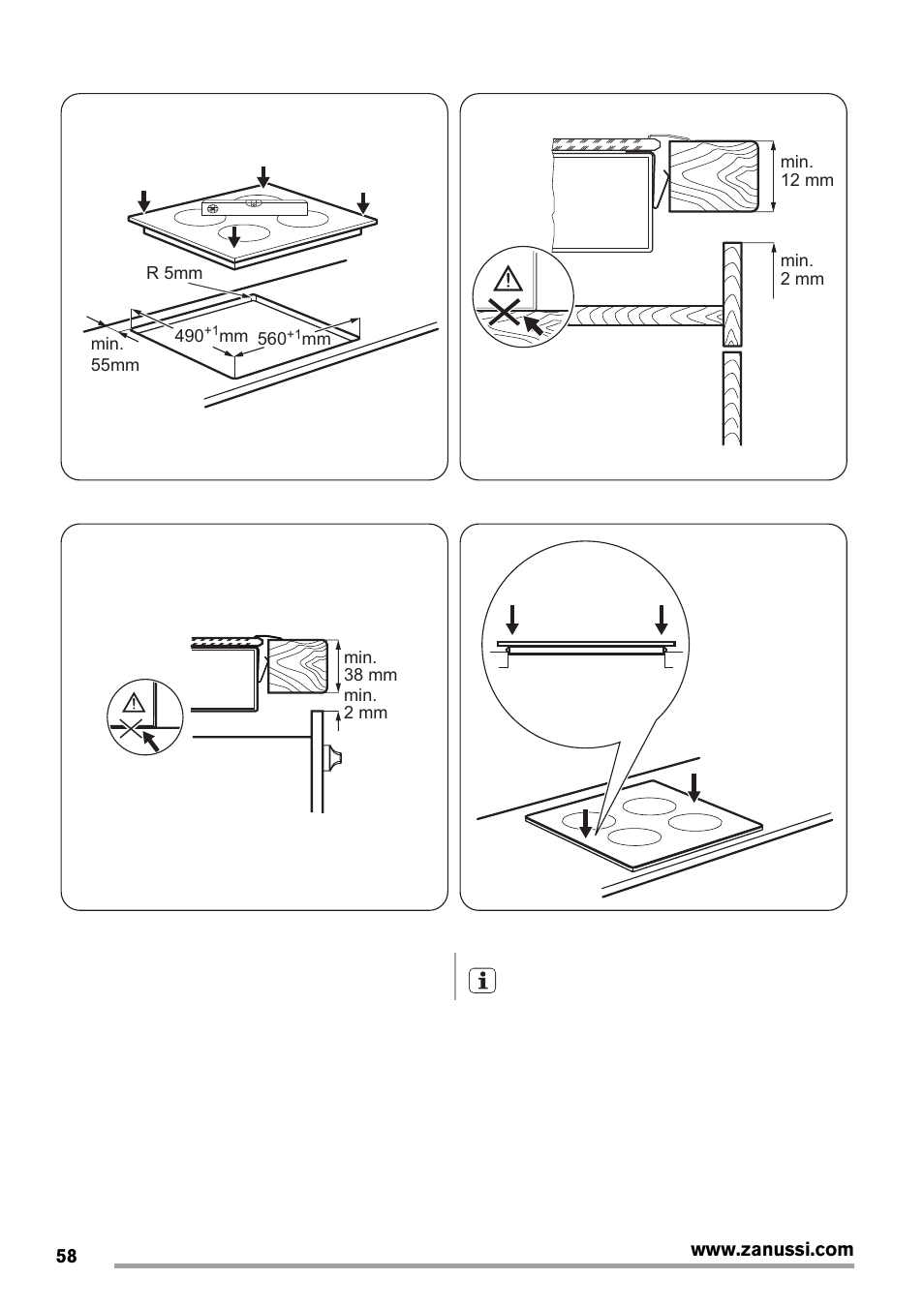 Zanussi ZIT64X User Manual | Page 58 / 64