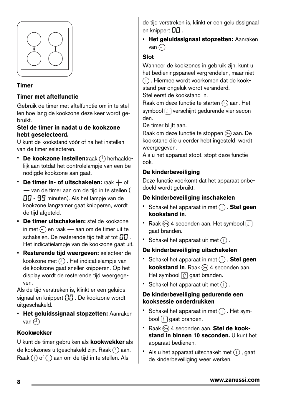 Zanussi ZIT64X User Manual | Page 8 / 64
