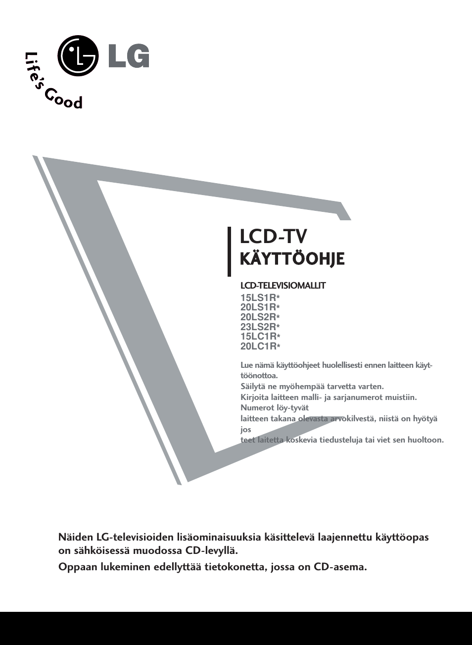 Lcd-tv, Kkä äy yt tt tö öo oh hjje e | LG 20LS1R User Manual | Page 175 / 236