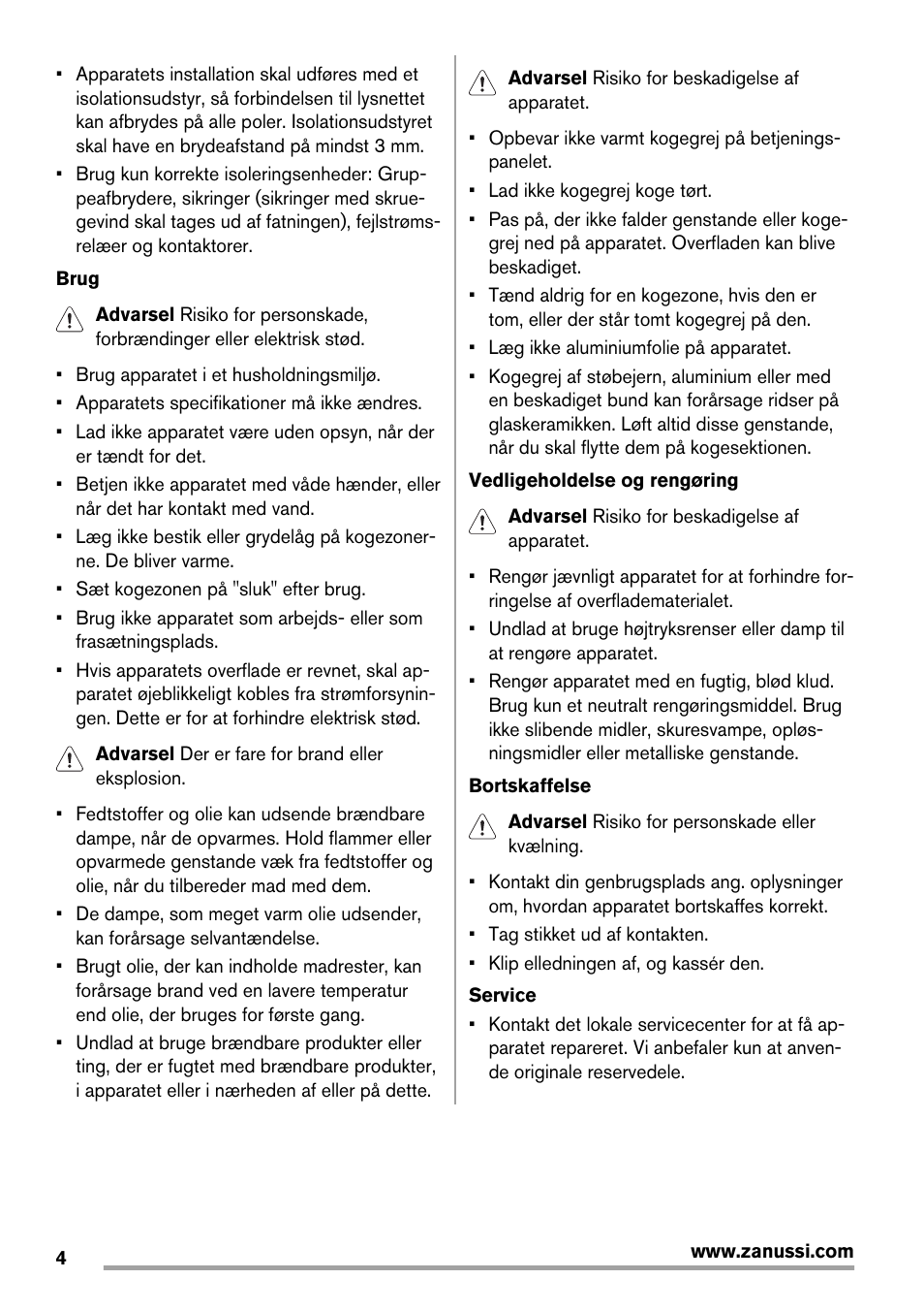 Zanussi ZES3921IBA User Manual | Page 4 / 60