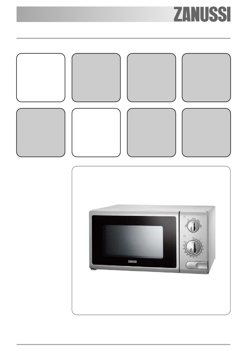 Zanussi ZMU16MXL User Manual | 72 pages