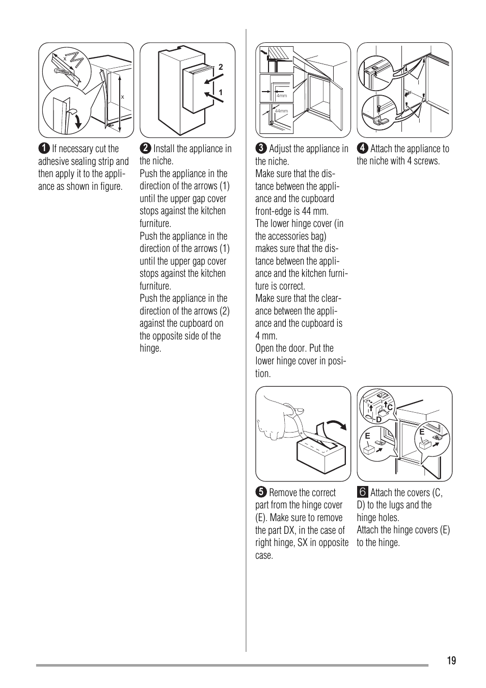 Zanussi ZBA23040SA User Manual | Page 19 / 44