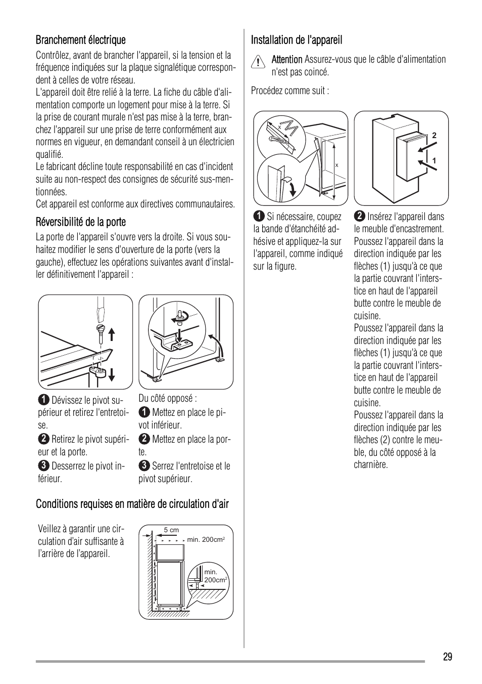 Zanussi ZBA23040SA User Manual | Page 29 / 44