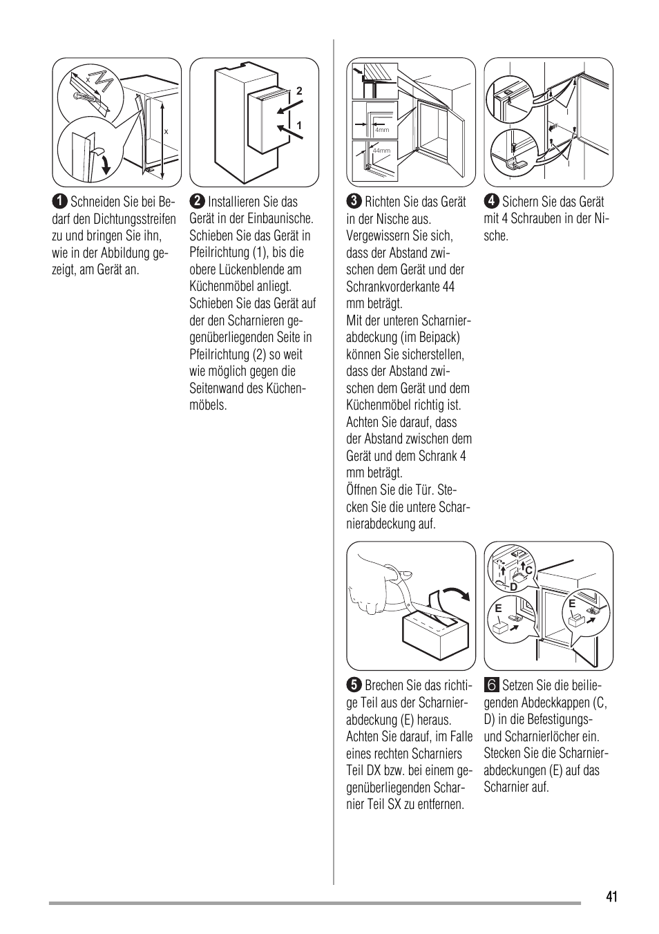 Zanussi ZBA19020SA User Manual | Page 41 / 44