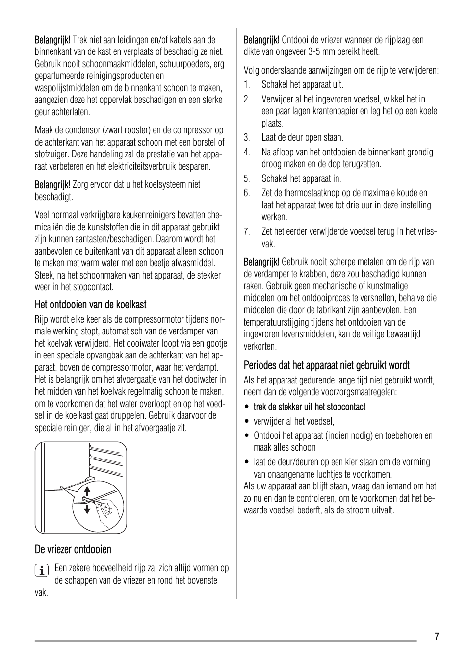 Zanussi ZBA14440SA User Manual | Page 7 / 40