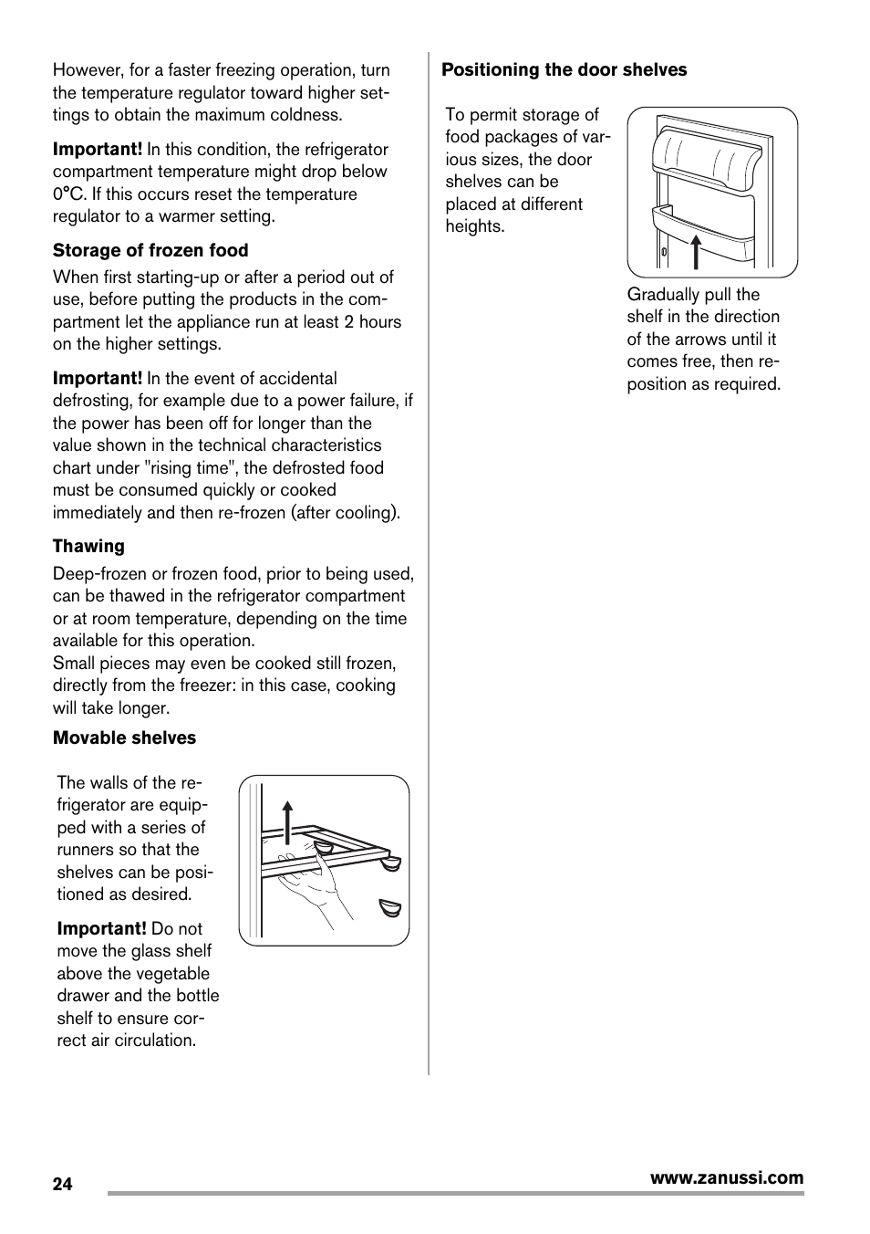 Zanussi ZBA14420SA User Manual | Page 24 / 72
