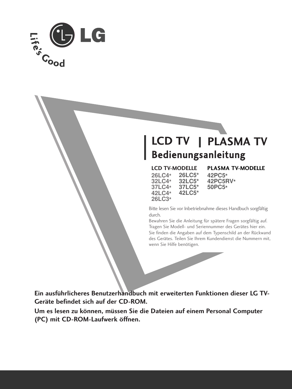 Lcd tv plasma tv, Bbeed diieen nu un ng gssaan nlleeiittu un ng g | LG 50PC51 User Manual | Page 25 / 448