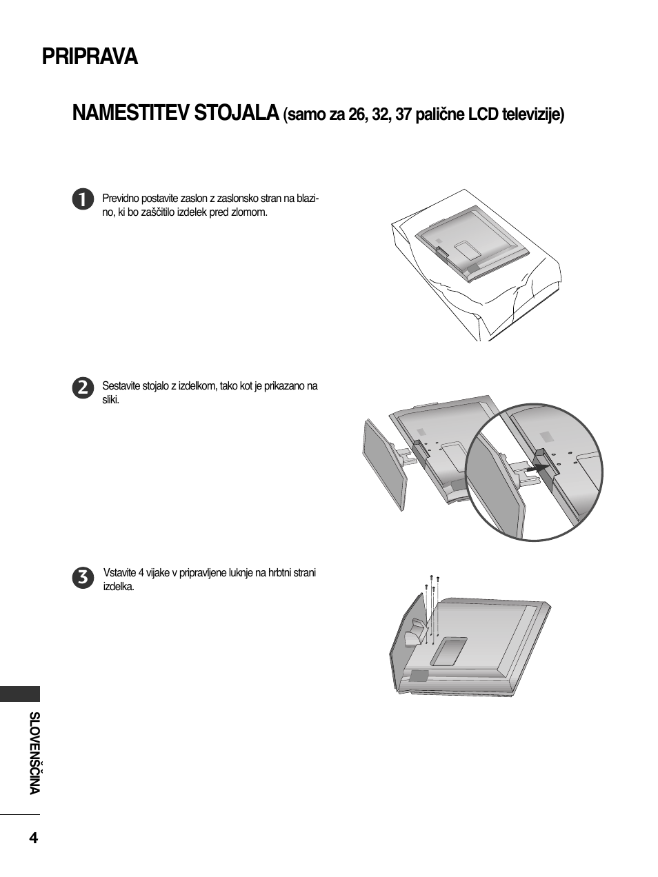 Priprava, Namestitev stojala | LG 50PC51 User Manual | Page 432 / 448