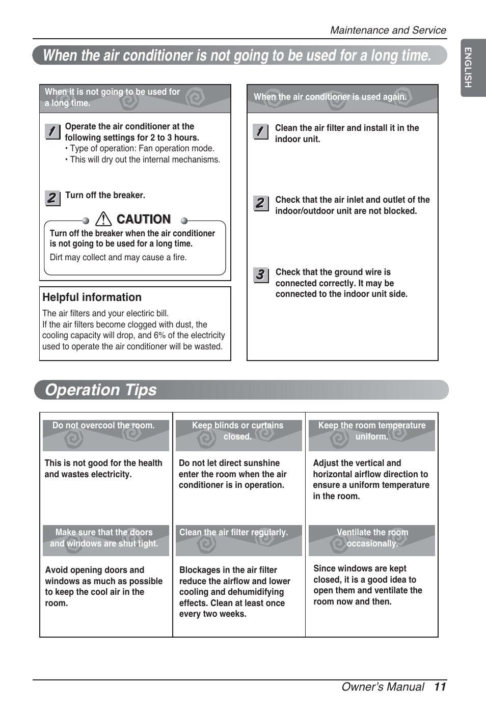 Owner’s manual 11, Helpful information | LG ARNU96GB8Z2 User Manual | Page 11 / 229