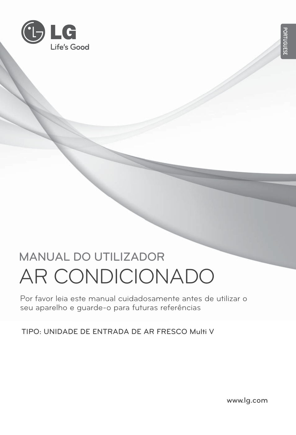 Portuguese, Ar condicionado, Manual do utilizador | LG ARNU96GB8Z2 User Manual | Page 121 / 229