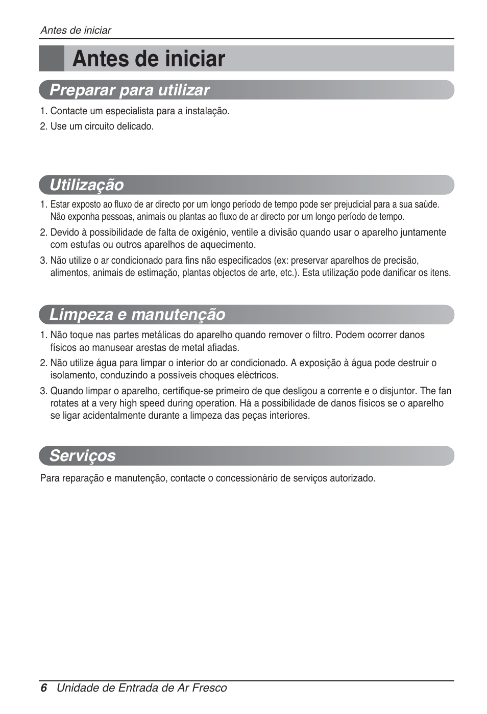 Antes de iniciar | LG ARNU96GB8Z2 User Manual | Page 126 / 229