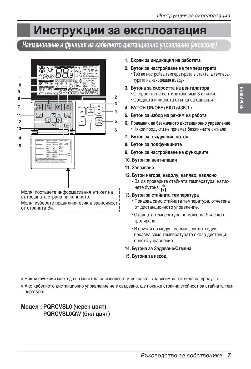 Инструкции за експлоатация | LG ARNU96GB8Z2 User Manual | Page 151 / 229