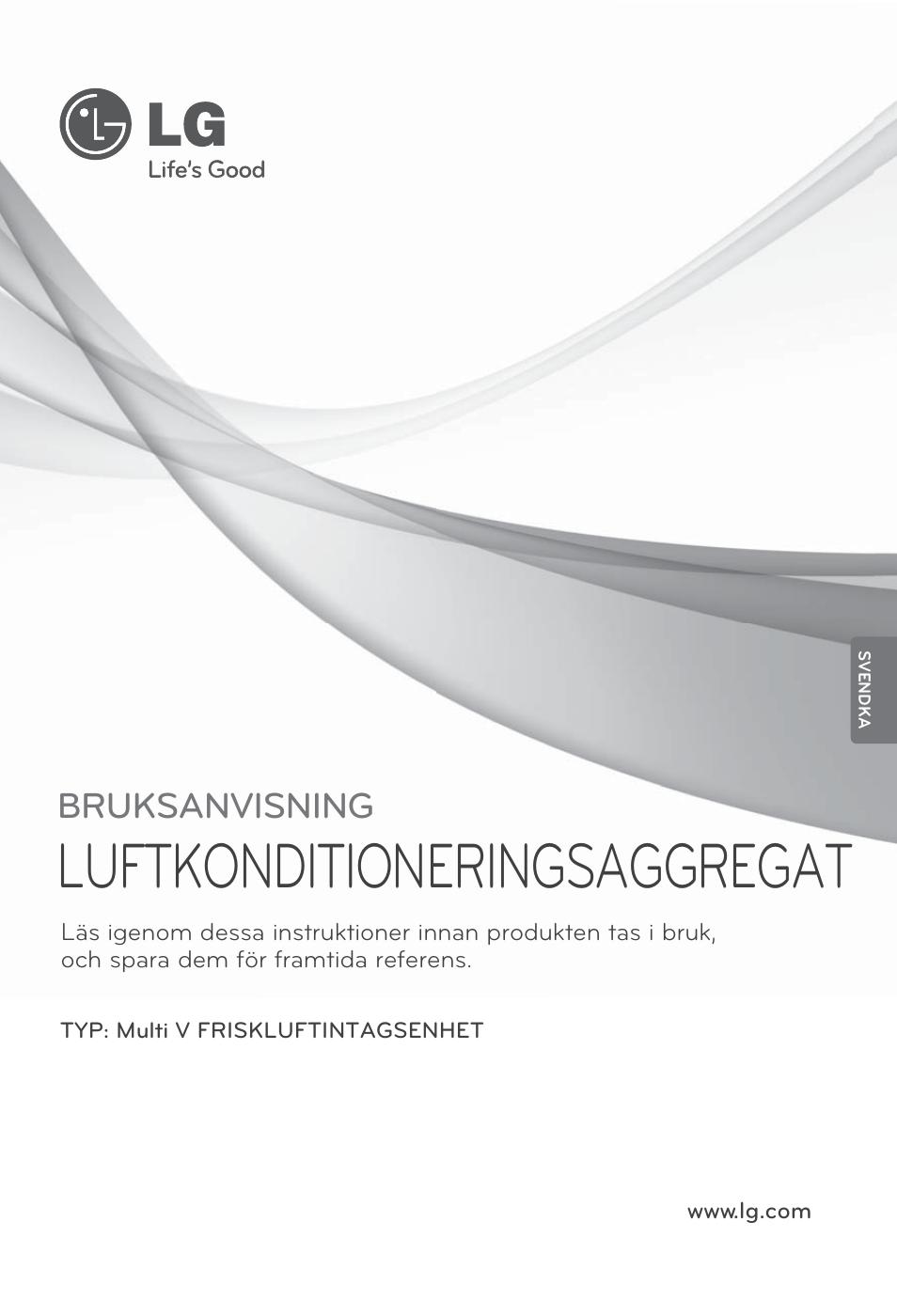 Svendka, Luftkonditioneringsaggregat, Bruksanvisning | LG ARNU96GB8Z2 User Manual | Page 181 / 229