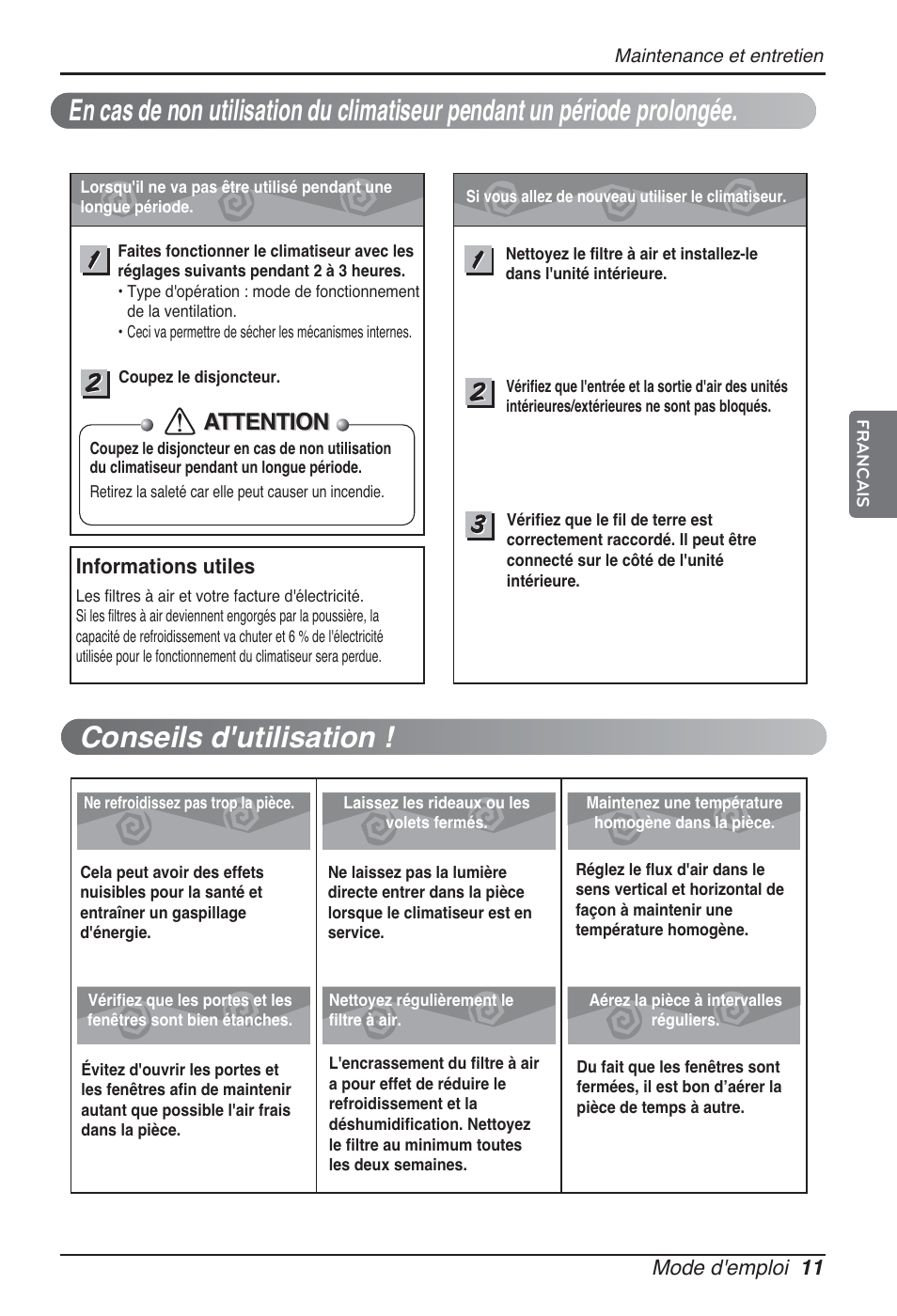 Attention | LG ARNU96GB8Z2 User Manual | Page 47 / 229