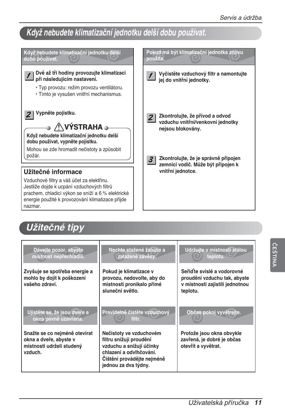 Výstraha | LG ARNU96GB8Z2 User Manual | Page 83 / 229