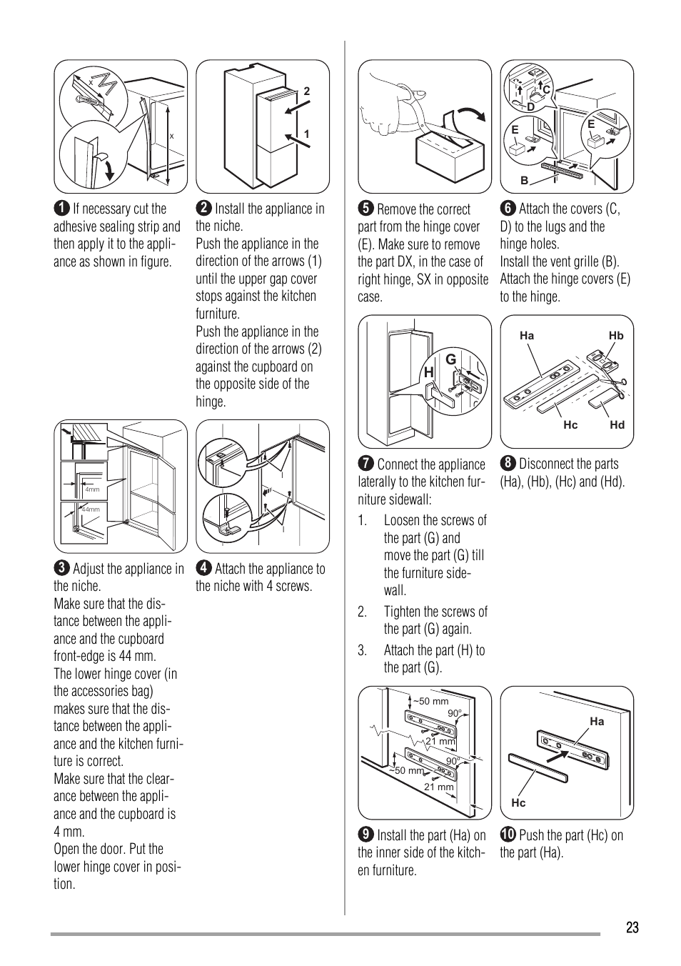 Zanussi ZBB24430SA User Manual | Page 23 / 52