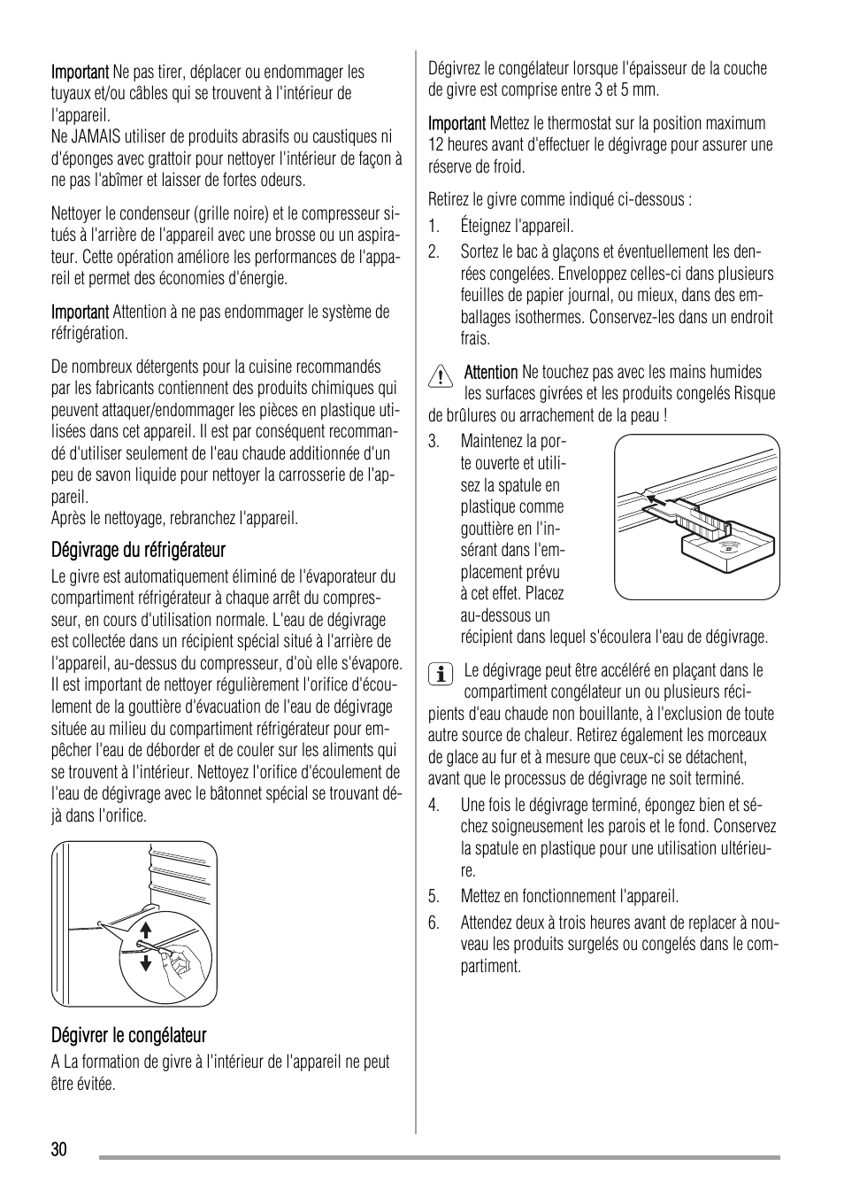 Zanussi ZBB24430SA User Manual | Page 30 / 52